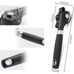 Smooth Edge Stainless Steel Can Opener with Large Knob