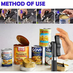Smooth Edge Stainless Steel Can Opener with Large Knob