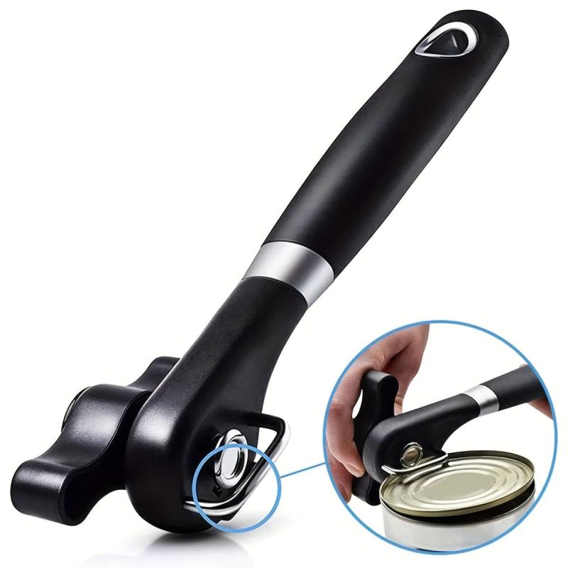 Smooth Edge Stainless Steel Can Opener with Large Knob