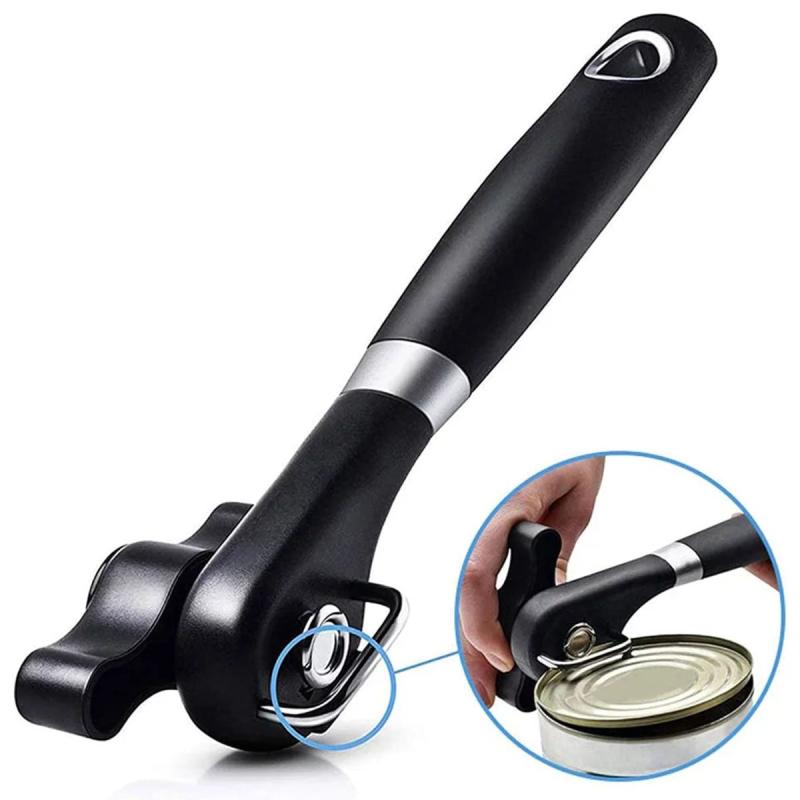 Smooth Edge Stainless Steel Can Opener with Large Knob