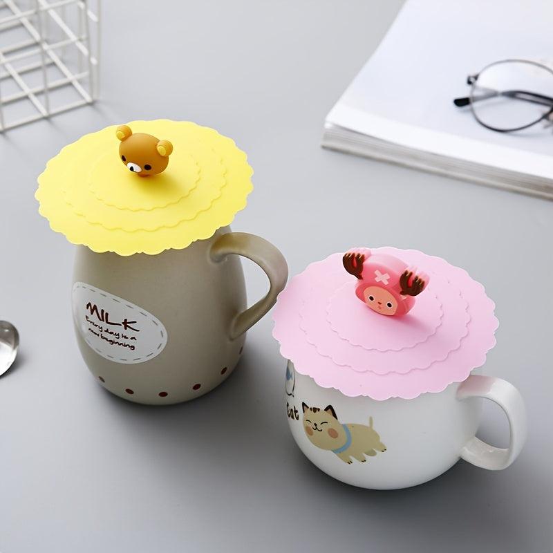 Silicone Cup Cover Leakproof Dustproof for Tea Cup Water Cup Sealed Bowl Lid
