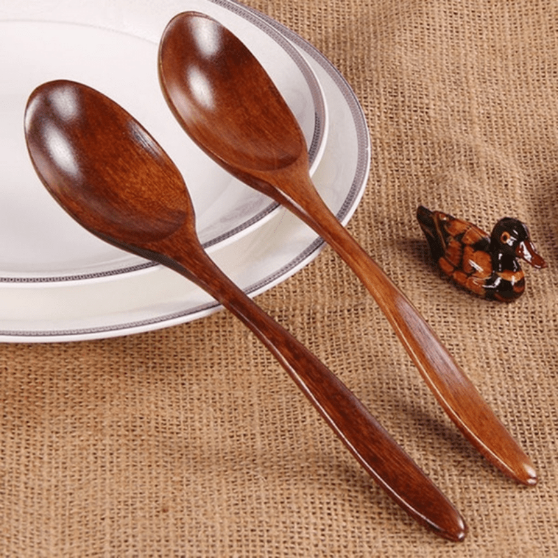 3pcs Rustic Wooden Spoons for Kitchen Cooking