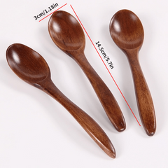 3pcs Rustic Wooden Spoons for Kitchen Cooking