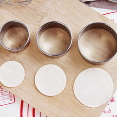 3pcs Stainless Steel Dumplings Molds Set, Cookie Cutters Pastry Maker