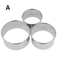 3pcs Stainless Steel Dumplings Molds Set, Cookie Cutters Pastry Maker