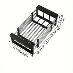 Stainless Steel Kitchen Drain Rack for Sink Shelf Storage
