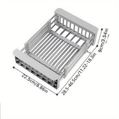 Stainless Steel Kitchen Drain Rack for Sink Shelf Storage