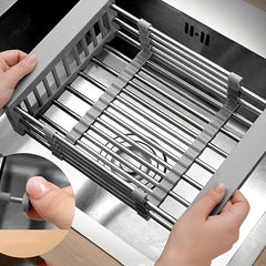 Stainless Steel Kitchen Drain Rack for Sink Shelf Storage