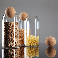 2 Wooden Wine Stoppers for Decanters Carafes Bottles - Replacement Cork Balls