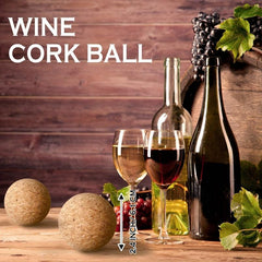 2 Wooden Wine Stoppers for Decanters Carafes Bottles - Replacement Cork Balls