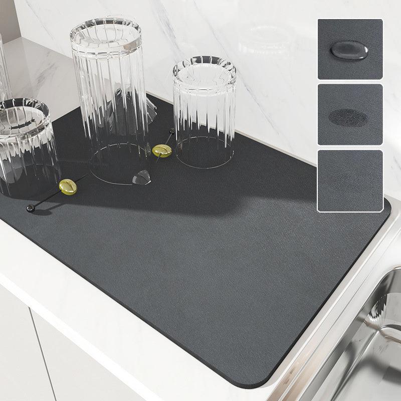 Rubber Drying Mat Non Slip Absorbent Wear resistant Coffee Machine Mat Placemat