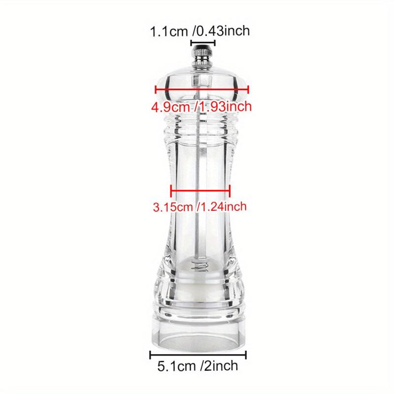 Acrylic Spice Grinder Manual Sea Salt Mill Spice Crusher