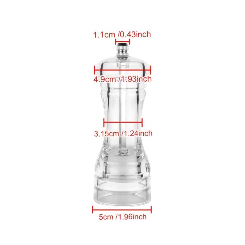 Acrylic Spice Grinder Manual Sea Salt Mill Spice Crusher