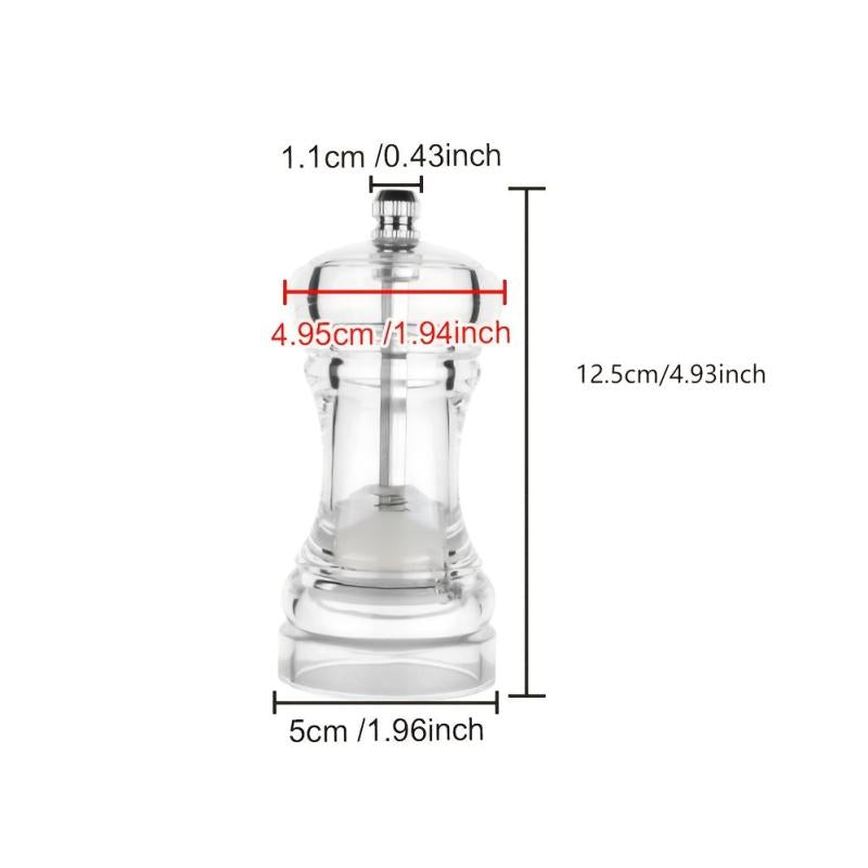 Acrylic Spice Grinder Manual Sea Salt Mill Spice Crusher