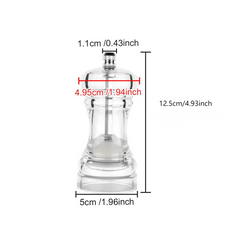 Acrylic Spice Grinder Manual Sea Salt Mill Spice Crusher