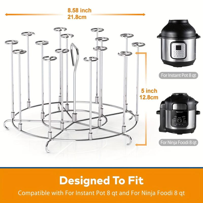 Kitchen Air Fryer Rack BBQ Grill Tray Stand Roasting Meat Food Holder Tool
