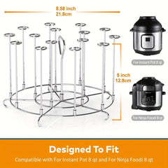 Kitchen Air Fryer Rack BBQ Grill Tray Stand Roasting Meat Food Holder Tool