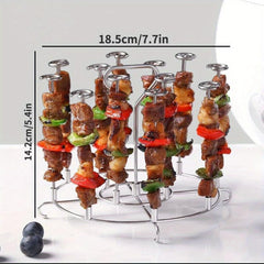Kitchen Air Fryer Rack BBQ Grill Tray Stand Roasting Meat Food Holder Tool