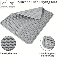 Silicone Drying Mat Dish Pad Kitchen Washstand Drain Mat