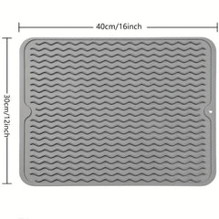 Silicone Drying Mat Dish Pad Kitchen Washstand Drain Mat