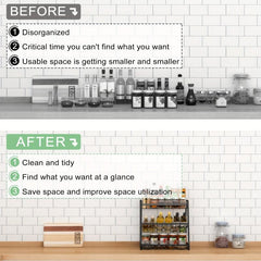 Spice Rack Organizer for Cabinet Under Sink Organization
