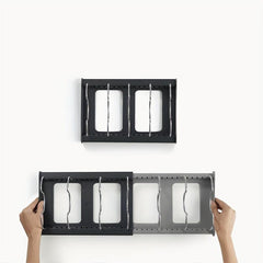 7pcs Kitchen Utensils Pan Storage Rack Retractable Dishes Expansion Rack