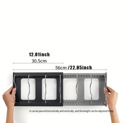 7pcs Kitchen Utensils Pan Storage Rack Retractable Dishes Expansion Rack