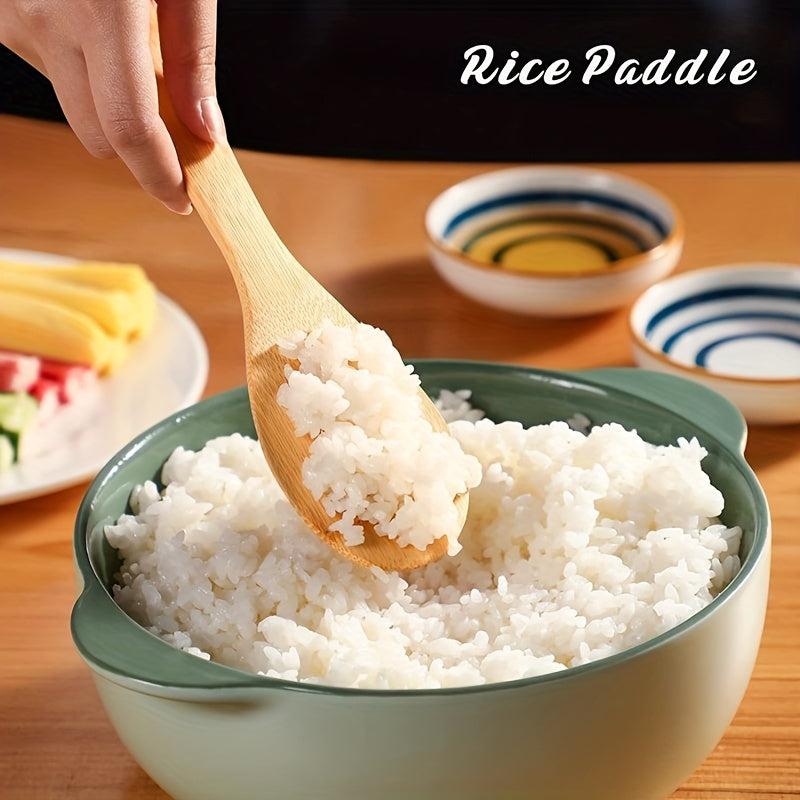 Bamboo Sushi Making Kit 2 Roll Pads 5 Pairs Chopsticks 1 Paddle 1 Spatula