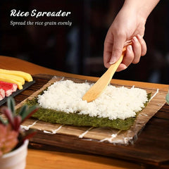 Bamboo Sushi Making Kit 2 Roll Pads 5 Pairs Chopsticks 1 Paddle 1 Spatula