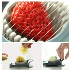 Stainless Steel Egg Slicer - Perfectly Slice Eggs, Fruits & More