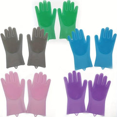 1 Pair Silicone Dishwashing Gloves Waterproof Kitchen Cleaning Gloves