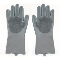 1 Pair Silicone Dishwashing Gloves Waterproof Kitchen Cleaning Gloves