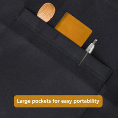2pcs Polyester Apron Waiter Waitress Aprons With 2 Pockets for Kitchen Cooking