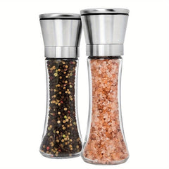 2pcs Pepper Grinder Household Sea Salt Ginder Creative Glass Spice Grinder