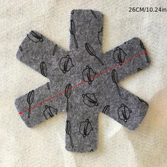 5pcs Felt Pot Pan Protectors Stack Pads for Protecting and Separating Pots Pans
