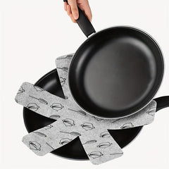 5pcs Felt Pot Pan Protectors Stack Pads for Protecting and Separating Pots Pans