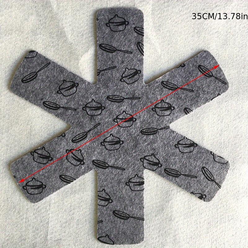 5pcs Felt Pot Pan Protectors Stack Pads for Protecting and Separating Pots Pans
