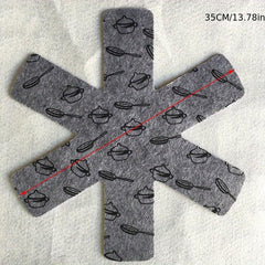5pcs Felt Pot Pan Protectors Stack Pads for Protecting and Separating Pots Pans