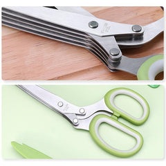 4pcs Multipurpose 5 Blade Herb Scissors Set for Easy Herb Cutting