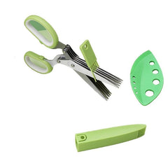 4pcs Multipurpose 5 Blade Herb Scissors Set for Easy Herb Cutting
