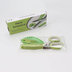 4pcs Multipurpose 5 Blade Herb Scissors Set for Easy Herb Cutting