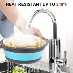 Collapsible Round Silicone Strainer 3pcs Set 2/3/4 Quart