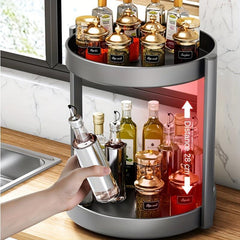 Tiered Spice Rack Spice Spinner & Bottle Holder