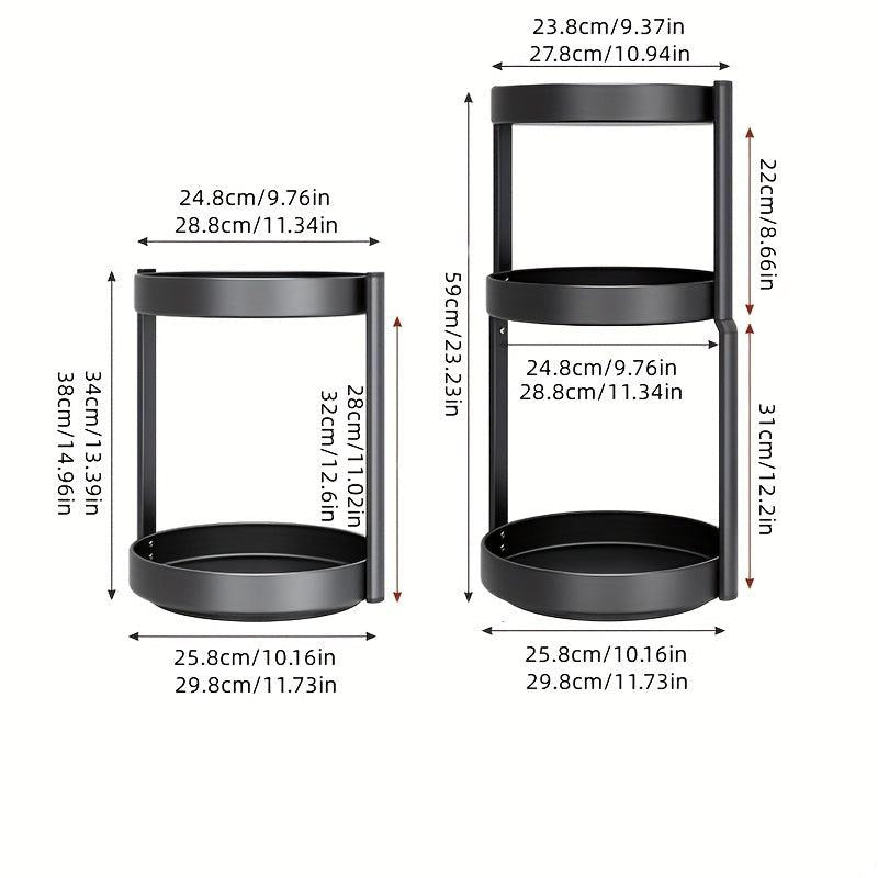 Tiered Spice Rack Spice Spinner & Bottle Holder