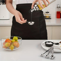4pcs Stainless Steel Measuring Spoons Set for Cooking & Baking