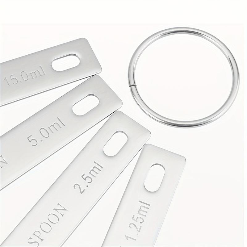 4pcs Stainless Steel Measuring Spoons Set for Cooking & Baking
