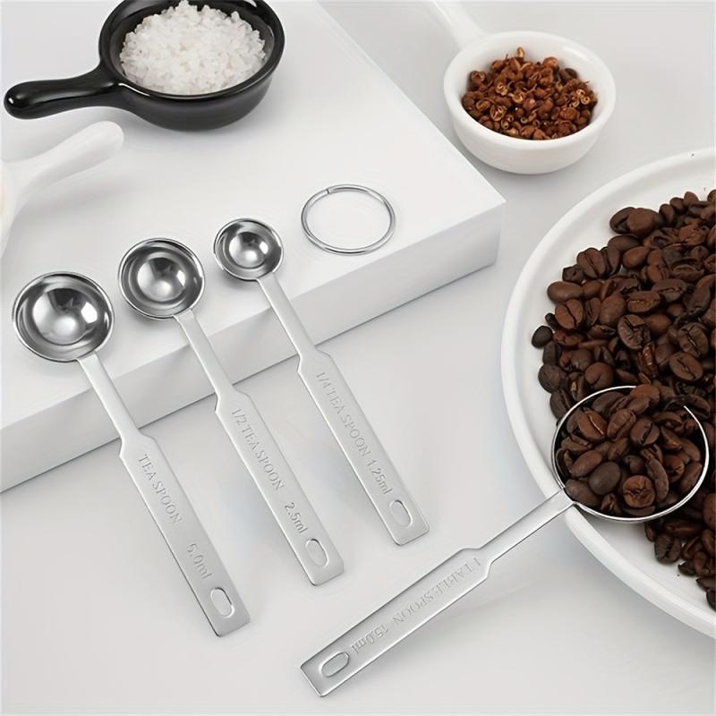 4pcs Stainless Steel Measuring Spoons Set for Cooking & Baking