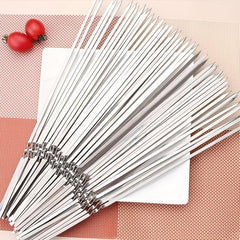 15pcs 11 Stainless Steel BBQ Skewers Kebabs Outdoor Accessories