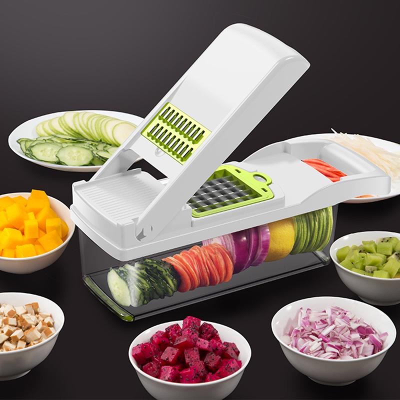 13 in 1 Vegetable Chopper with 6 Blades Container and Hand Guard