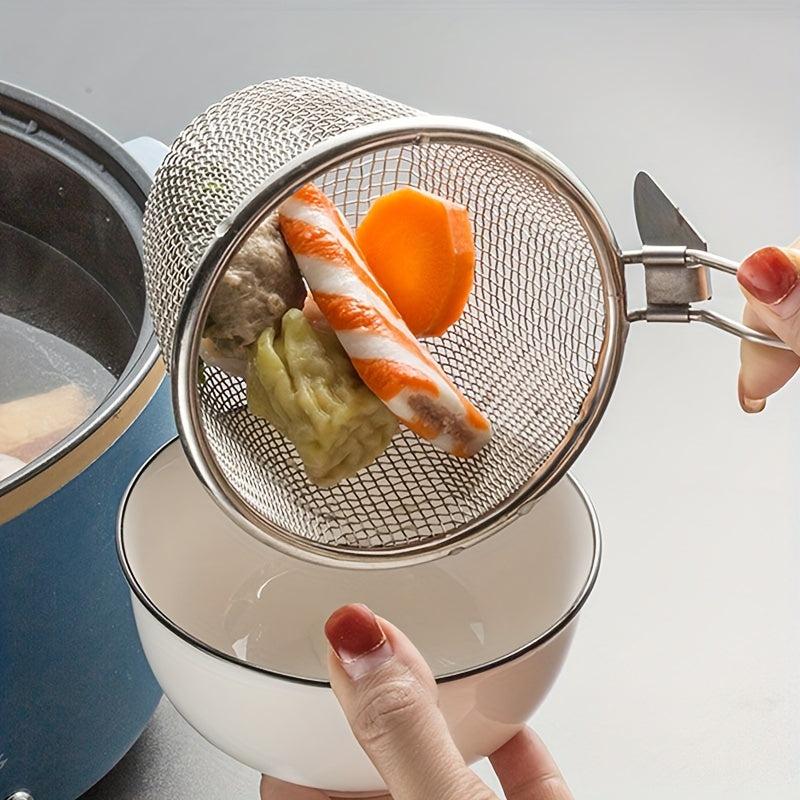 1pc Stainless Steel Hot Pot Colander Boiling Spicy Soup Noodle Net Colander